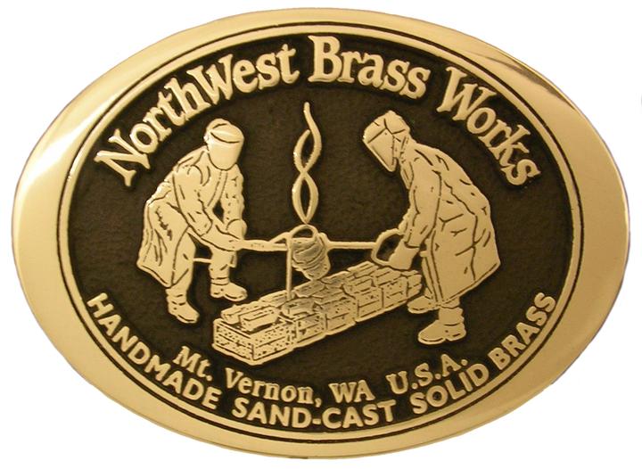 Custom Brass Belt Buckles made by Northwest Brass Works USA