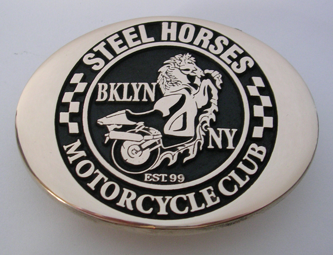 Steel Horses Motorcycle Club NY Buckle