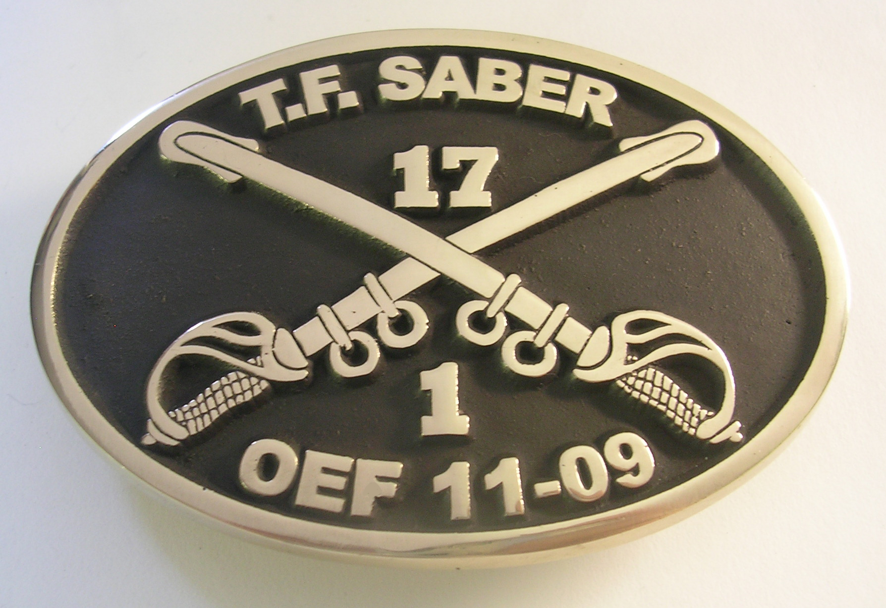 1-17 Crossed Sabers Buckle