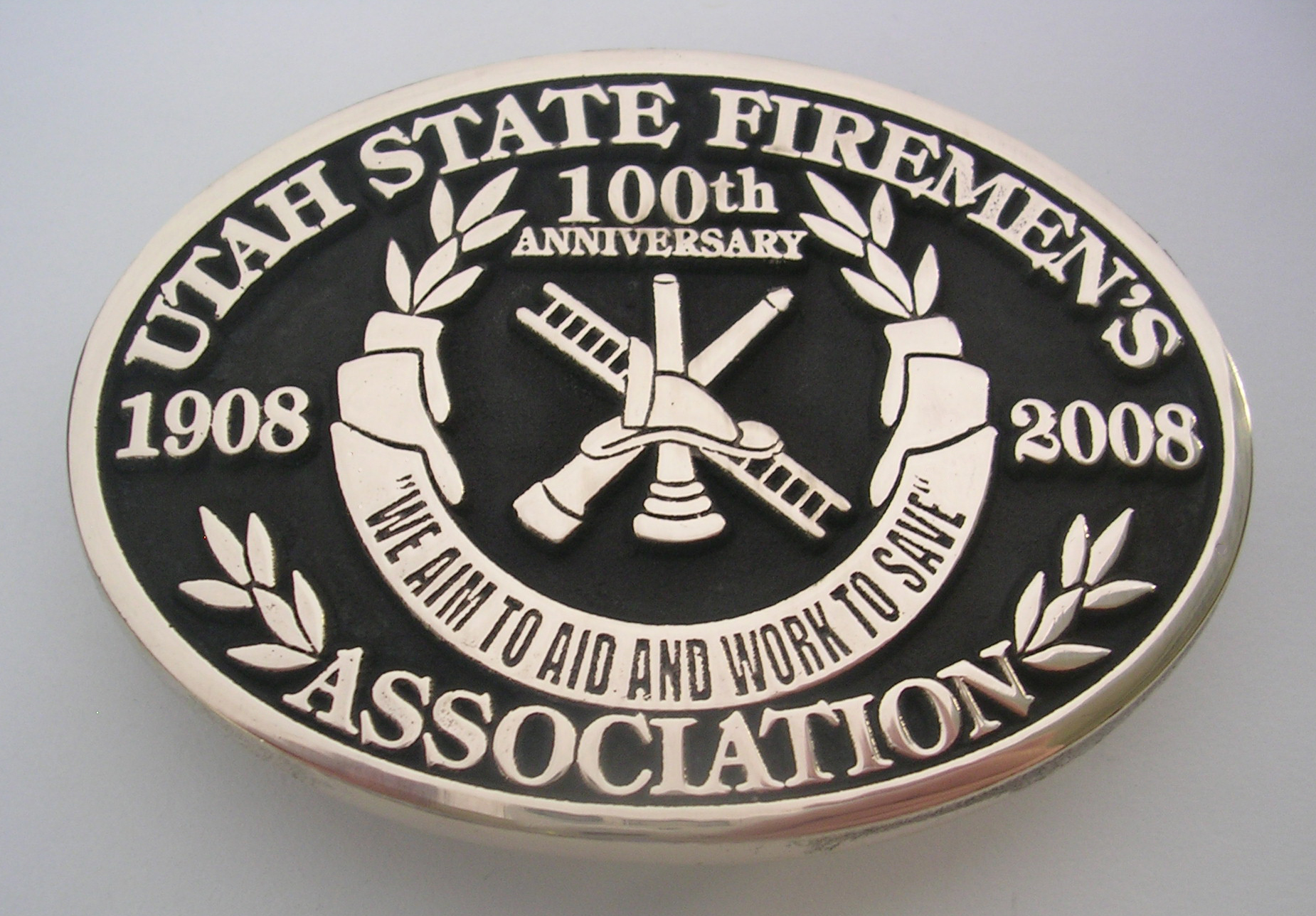 UTAH State Fireman's Association Buckle